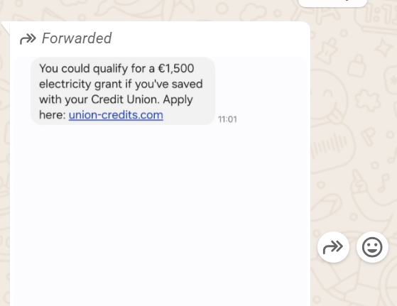 Fraudulent SMS Impersonating Credit Unions in Circulation