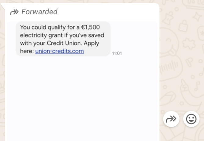 Fraudulent SMS Impersonating Credit Unions in Circulation